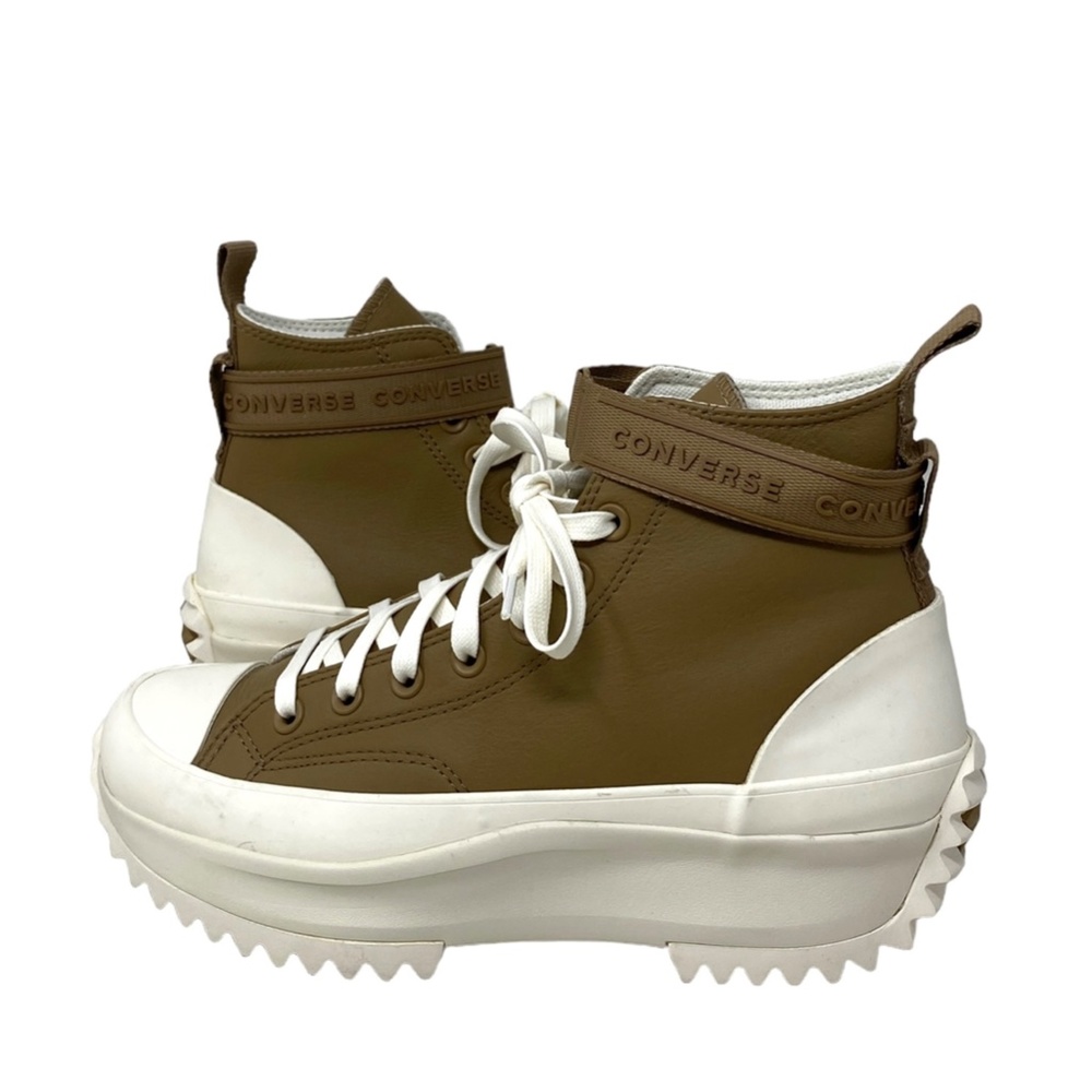 Converse Run Star Hike Platform Women's Size Sand Dune Leather Sneaker A04268C - Picture 7 of 11